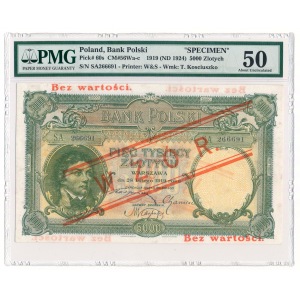 5000 zloty 1919 Specimen PMG 50 