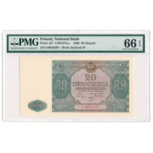 20 złotych 1946 G PMG 66 EPQ 