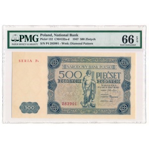 500 złotych 1947 - P4 - PMG 66 EPQ 