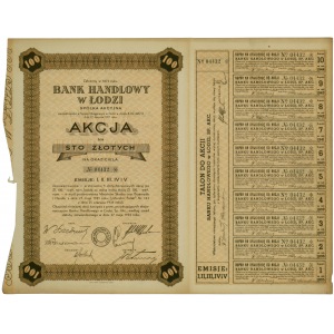 Bank Handlowy w Łodzi Em.1-5 100 zloty 1935