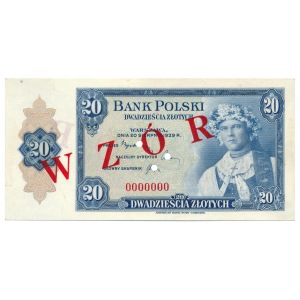 20 zloty 1939 Specimen 0000000