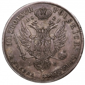 Królestwo Polskie, 10 złotych 1821, Warszawa, Aleksander I - rzadkość