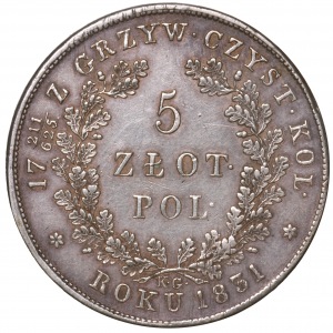 Powstanie Listopadowe 5 złotych 1831 KG