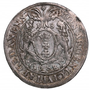 John II Casimir, 1/4 thaler 1658/7 Danzig