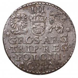 Zygmunt III Waza, trojak 1594 Malbork 