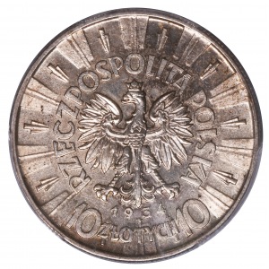 10 zloty 1934 Piłsudski PCGS AU55