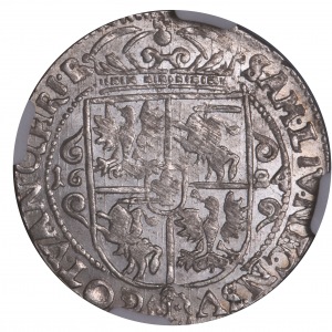 Sigismund III Vasa 1/4 thaler 1624 Bromberg NGC AU58