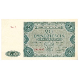 20 zloty 1947 - D - 