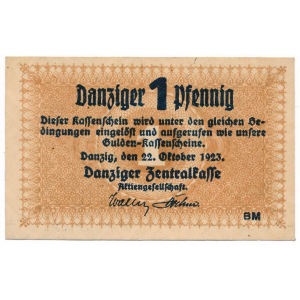Danzig 1 Pfennig 1923 October issue 