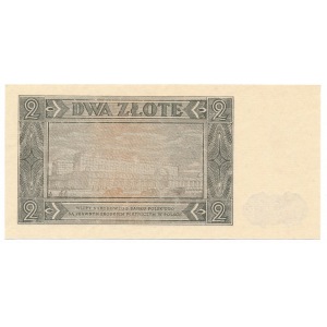 2 zloty 1948 - CR - checkered paper