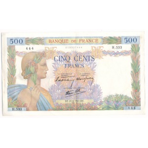500 francs 1940