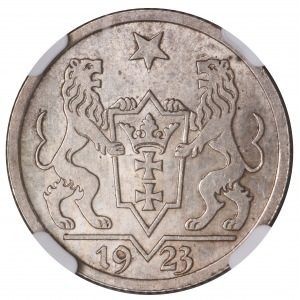 Wolne Miasto Gdańsk 1 gulden 1923 MS63 