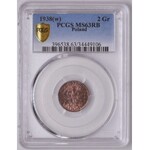 Lot 5 x 2 Gr 1938 PCGS MS63 RB