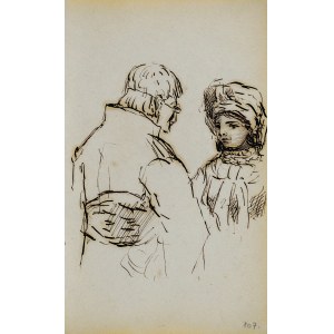 Jacek MALCZEWSKI (1854-1929), Rozmowa - dziewczyny wiejskiej z sędziwym chłopem, 1872