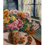 Mela MUTER (1876-1967), Dalie na tle okna