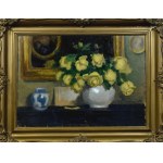 Alfons KARPIŃSKI (1875-1961), Martwa natura z żółtymi różami