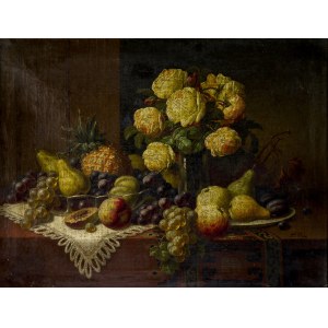 Richard RAU (20. Jahrhundert), Stilleben mit Blumen und Früchten
