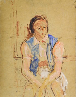 Isaac DOBRINSKY (1891-1973), Szkic kobiety siedzącej