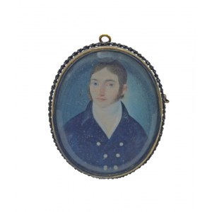 Autor nieokreślony, XIX w., Portret mężczyzny - miniatura