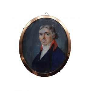 MŰLER (?), XIX w., Portret mężczyzny - miniatura