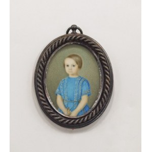 Autor nieokreślony, XIX w., Portret dziecka z szabelką - miniatura