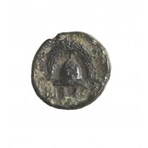 MACEDONIA-ALEKSANDER IV (323-311 p.n.e.) AE 13 - hełm macedoński