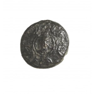 MACEDONIA-ALEKSANDER IV (323-311 p.n.e.) AE 13 - hełm macedoński