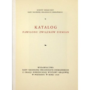Powszechna Wystawa Krajowa. Katalog pawilonu Związku Ziemian 1929