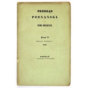 PRZEGLĄD Poznański. Poszyt 9: IX 1847