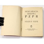 Deklaracja ideowa PZPR Statut PZPR [1950]
