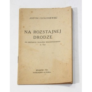 Antoni Chołoniewski, Na rozstajnej drodze Po odparciu najazdu bolszewickiego r. 1920