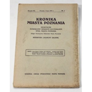 Kronika Miasta Poznania 1 lipca 1934, [Judaica, Poezja Awangardowa]