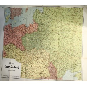 Mapa Europy Środkowej, Lwów 1914