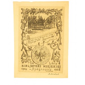 MONDRAL Karol - Exlibris Bibloteki Miejskiej w Bydgoszczy 1903 - 1928, 9 x 12,5cm