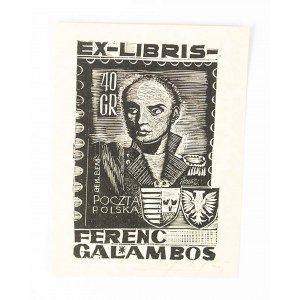ACEDAŃSKI Zygmunt - [drzeworyt] exlibris Ferenc Galambos, 1965r.