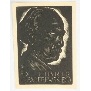 ZGAIŃSKI Stanisław - [drzeworyt] exlibris I.J. Paderewskiego