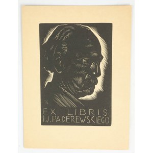 ZGAIŃSKI Stanisław - [drzeworyt] Exlibris I.J. Paderewskiego