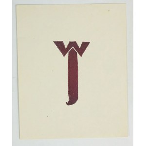 JAROSZ Witold - [linoryt] exlibris / monogram Witolda Jarosza