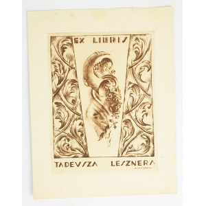 ZAKRZEWSKI Władysław - [miedzioryt] exlibris Tadeusza Lesznera