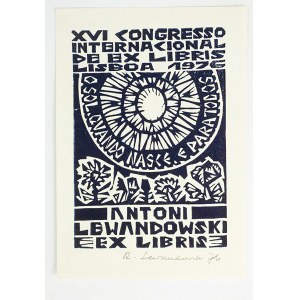 LEWANDOWSKI Rajmund - [linoryt] exlibris XVI Congresso Internacional de Ex Libris Lisboa 1976