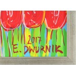 Edward DWURNIK (1943-2018), Pomarańczowe tulipany (2017)