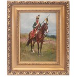 Wojciech Kossak (1856 Paris - 1942 Krakow), Ulan spod Savony