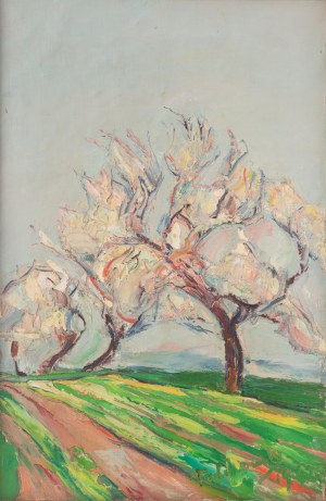Włodzimierz Terlikowski (1873 wieś pod Warszawą - 1951 Paryż), Martwa natura/Pejzaż (obraz dwustronny)