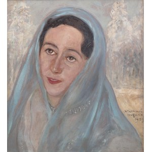 Wlastimil Hofman (1881 Praga - 1970 Szklarska Poręba), Portret kobiety, 1959 rok