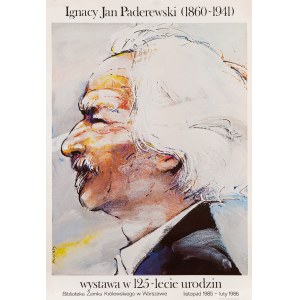 proj. Waldemar ŚWIERZY (1931-2013), Ignacy Jan Paderewski - wystawa w 125-lecie urodzin, 1986 r.