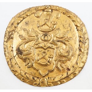 PLAKIETA Z HERBEM SZLACHECKIM, Śląsk (?), XVII / XVIII w.