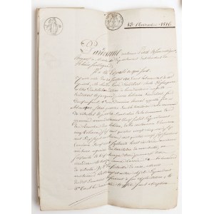 DOKUMENT SĄDOWY, Marsylia, 13.11.1816