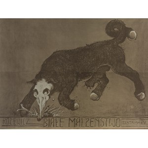 Franciszek STAROWIEYSKI (1930 - 2008), White Marriage poster for the play by T. Rózewicz staged at the Teatr Mały, Warsaw 1978.