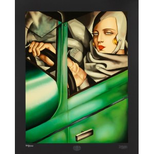 Tamara Łempicka (1898 Warszawa - 1980 Cuernavaca), Autoportret w zielonym bugatti