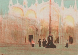Jan STANISŁAWSKI (1860-1907), Plac przed Bazyliką św. Marka w Wenecji, 1901